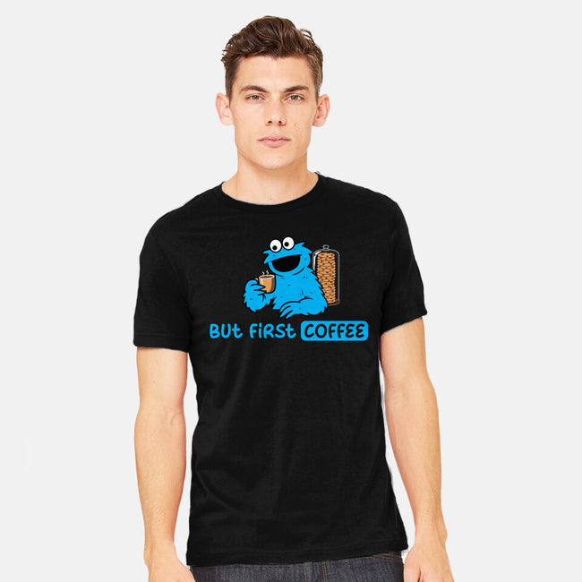 But First Coffee Monster-Mens-Heavyweight-Tee-rocketman_art
