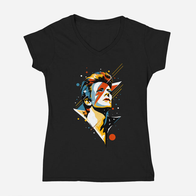 A Lad Insane-Womens-V-Neck-Tee-kharmazero