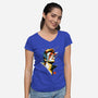 A Lad Insane-Womens-V-Neck-Tee-kharmazero