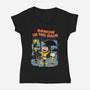 Dancing In The Dark-Womens-V-Neck-Tee-P1yu5h