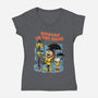 Dancing In The Dark-Womens-V-Neck-Tee-P1yu5h