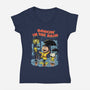 Dancing In The Dark-Womens-V-Neck-Tee-P1yu5h