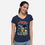 Dancing In The Dark-Womens-V-Neck-Tee-P1yu5h