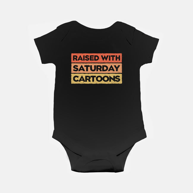 Raised With Saturday Cartoons-Baby-Basic-Onesie-NMdesign