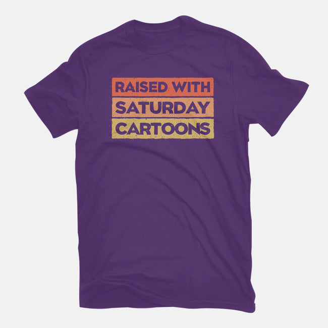 Raised With Saturday Cartoons-Womens-Fitted-Tee-NMdesign