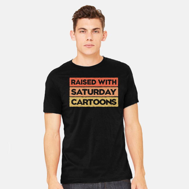 Raised With Saturday Cartoons-Mens-Heavyweight-Tee-NMdesign