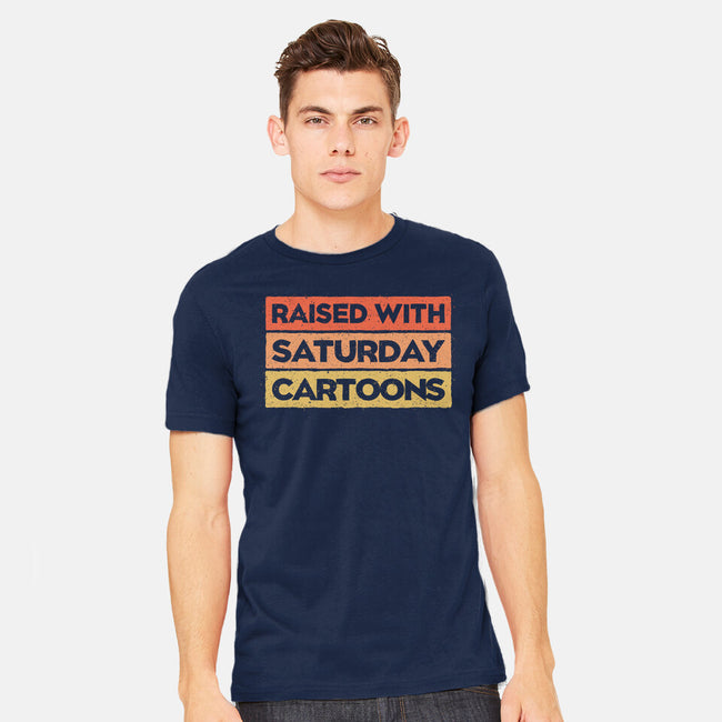 Raised With Saturday Cartoons-Mens-Heavyweight-Tee-NMdesign