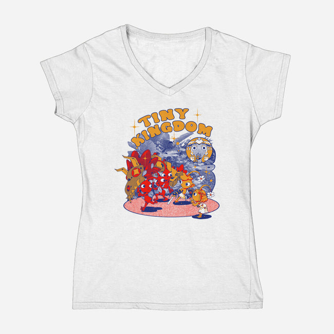 Tiny Kingdom-Womens-V-Neck-Tee-1Wing