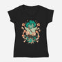 Cha Cha Cha-Womens-V-Neck-Tee-1Wing