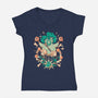 Cha Cha Cha-Womens-V-Neck-Tee-1Wing