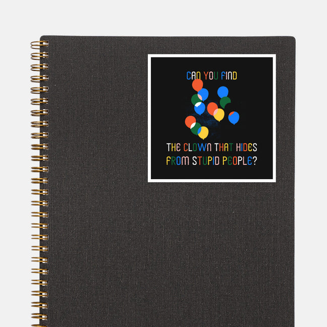 Can You Find The Clown-None-Glossy-Sticker-rocketman_art