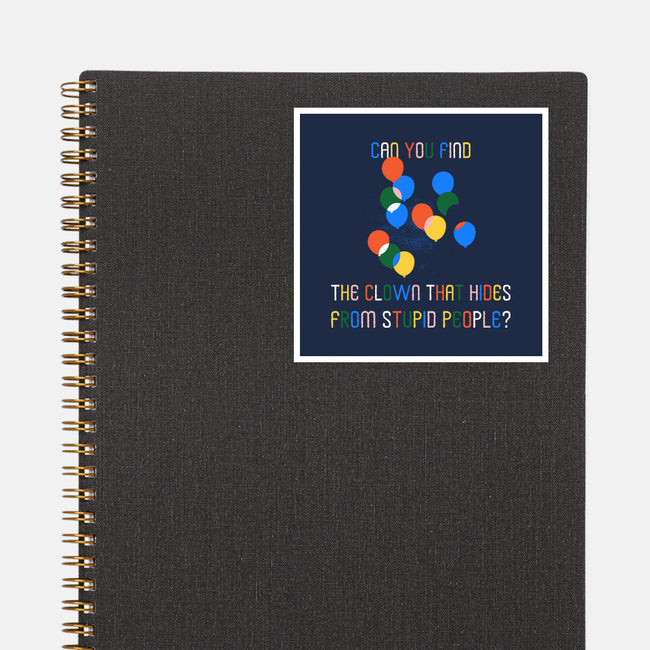 Can You Find The Clown-None-Glossy-Sticker-rocketman_art