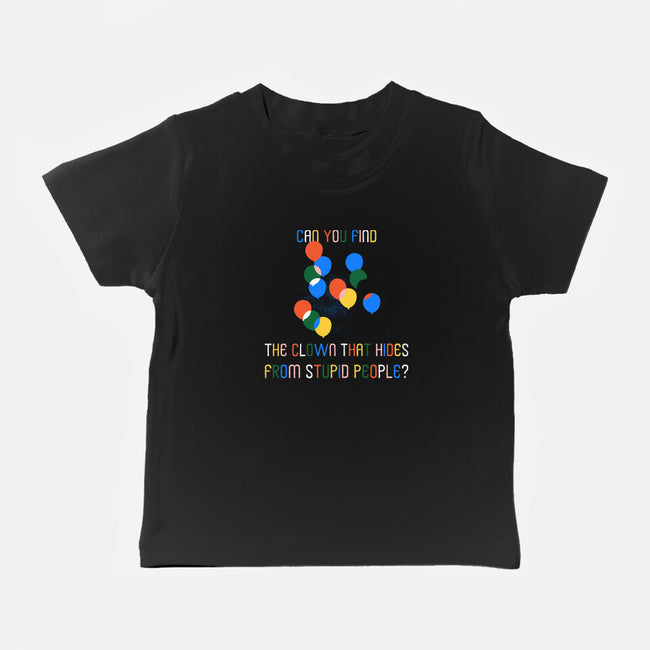 Can You Find The Clown-Baby-Basic-Tee-rocketman_art