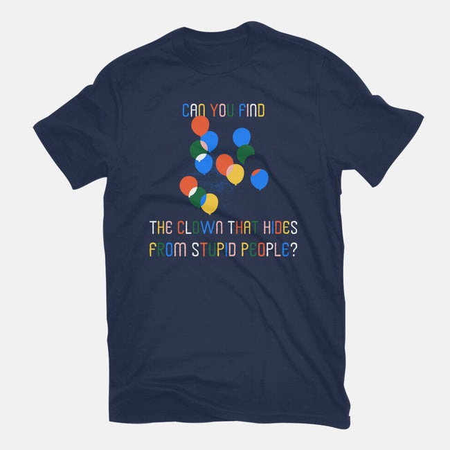 Can You Find The Clown-Mens-Basic-Tee-rocketman_art