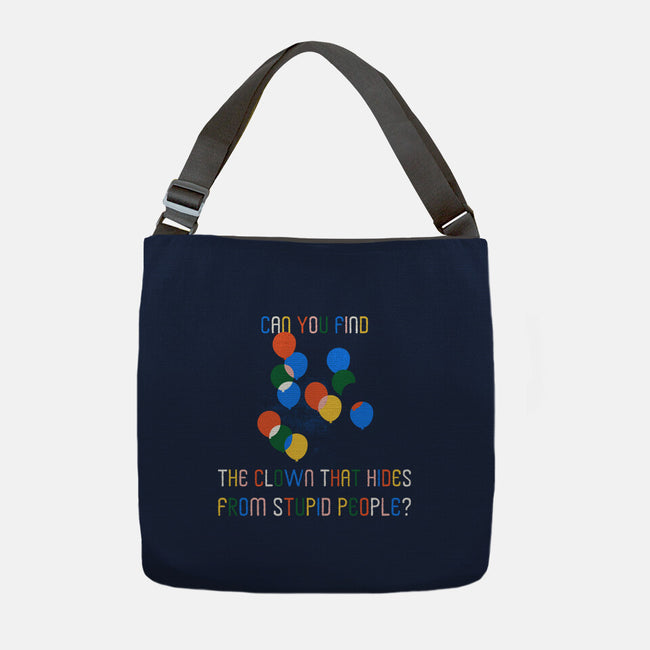 Can You Find The Clown-None-Adjustable Tote-Bag-rocketman_art