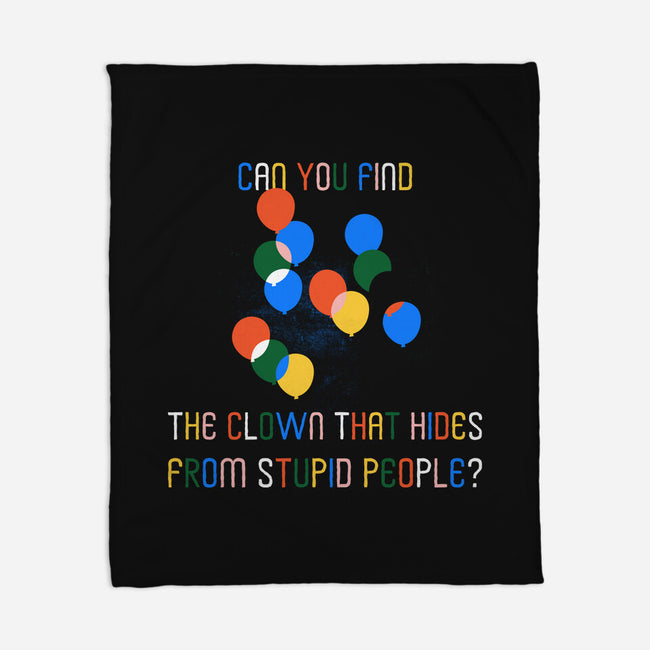 Can You Find The Clown-None-Fleece-Blanket-rocketman_art