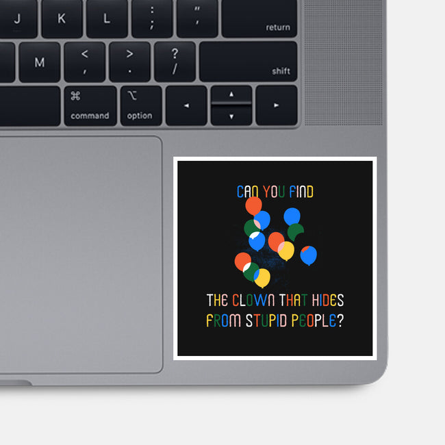 Can You Find The Clown-None-Glossy-Sticker-rocketman_art