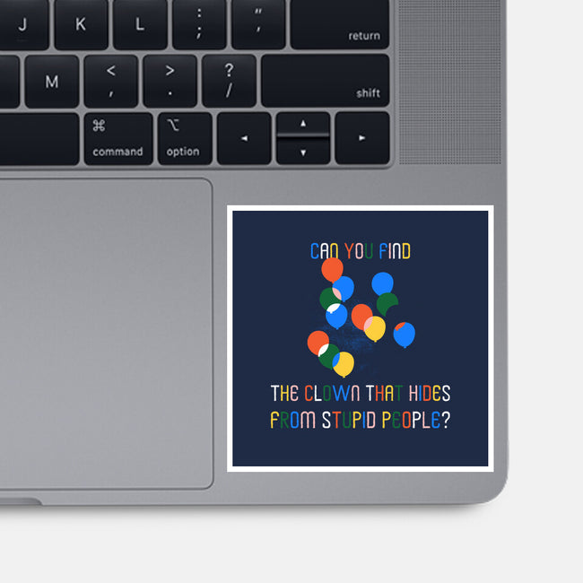 Can You Find The Clown-None-Glossy-Sticker-rocketman_art