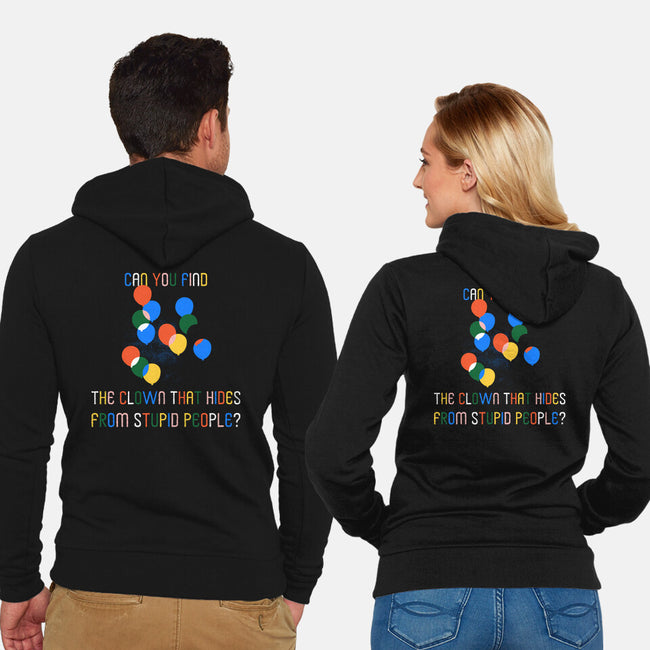 Can You Find The Clown-Unisex-Zip-Up-Sweatshirt-rocketman_art