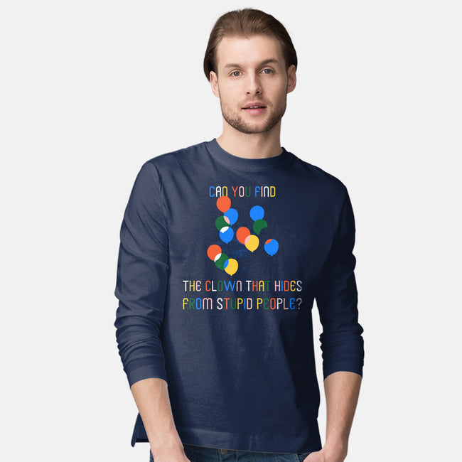 Can You Find The Clown-Mens-Long Sleeved-Tee-rocketman_art