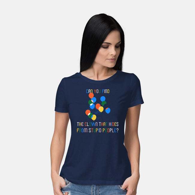 Can You Find The Clown-Womens-Basic-Tee-rocketman_art