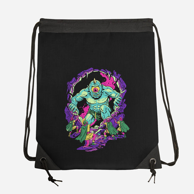 The Cyclops's Cave-None-Drawstring-Bag-Diego Gurgell