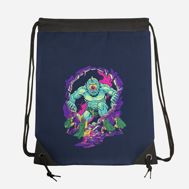 The Cyclops's Cave-None-Drawstring-Bag-Diego Gurgell
