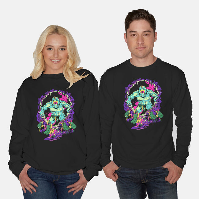 The Cyclops's Cave-Unisex-Crew Neck-Sweatshirt-Diego Gurgell