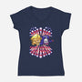 Make America Nap Again-Womens-V-Neck-Tee-Samuel