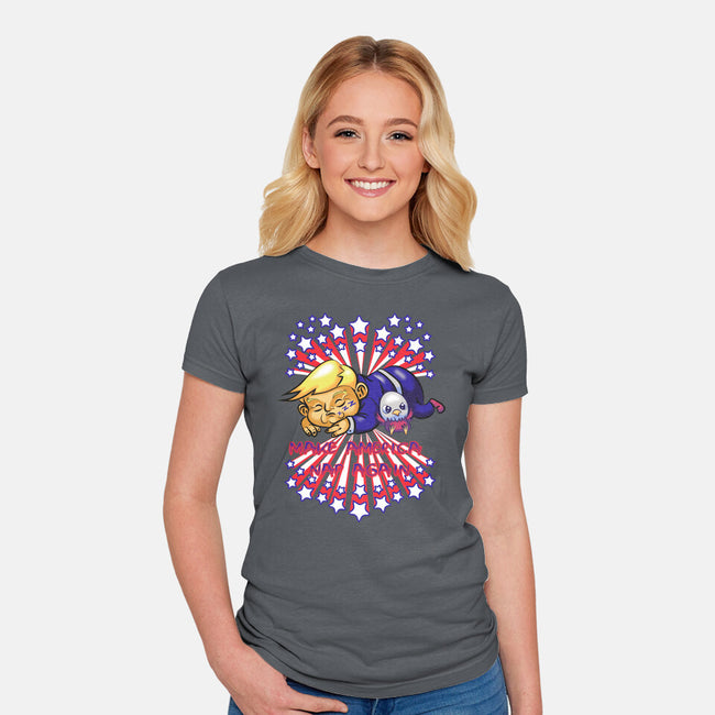Make America Nap Again-Womens-Fitted-Tee-Samuel
