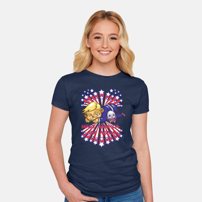 Make America Nap Again-Womens-Fitted-Tee-Samuel
