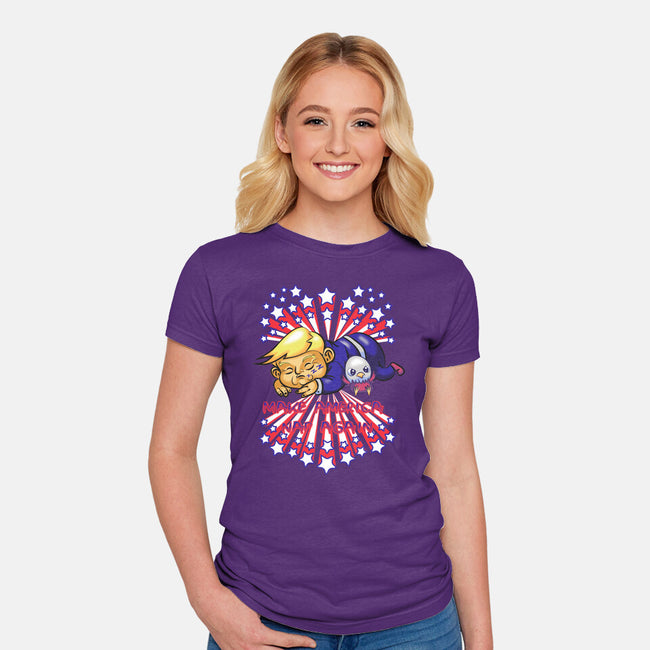 Make America Nap Again-Womens-Fitted-Tee-Samuel