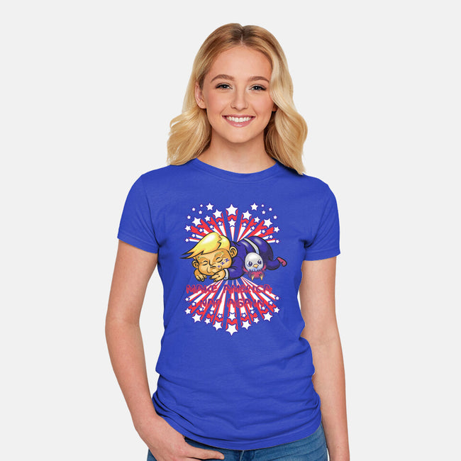 Make America Nap Again-Womens-Fitted-Tee-Samuel