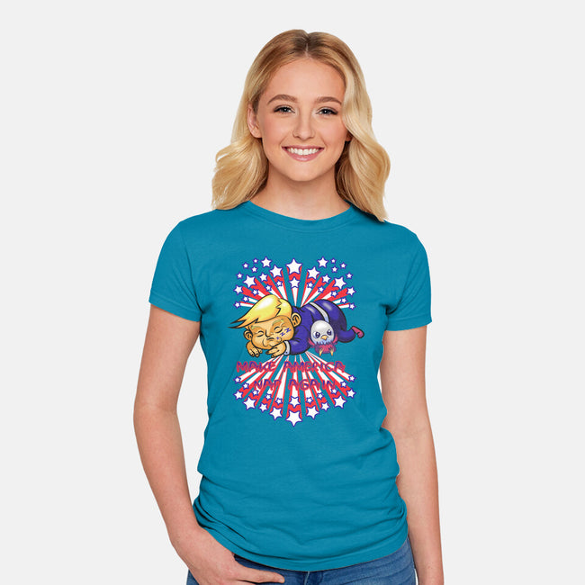 Make America Nap Again-Womens-Fitted-Tee-Samuel