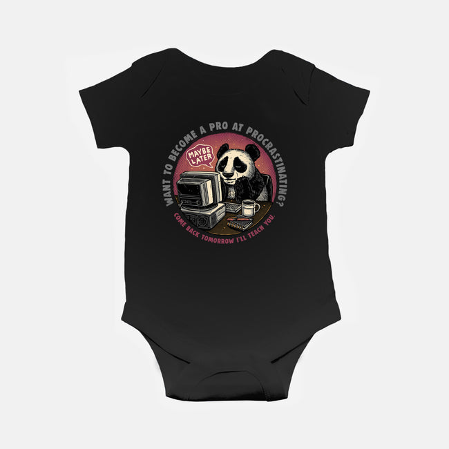 Become A Pro At Procrastinating-Baby-Basic-Onesie-glitchygorilla