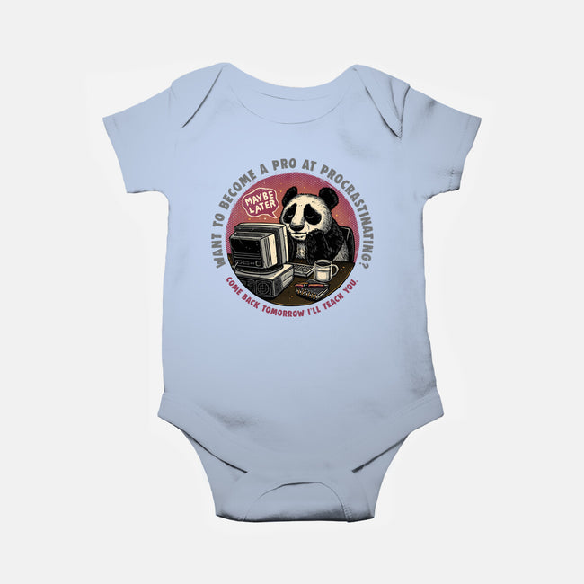 Become A Pro At Procrastinating-Baby-Basic-Onesie-glitchygorilla