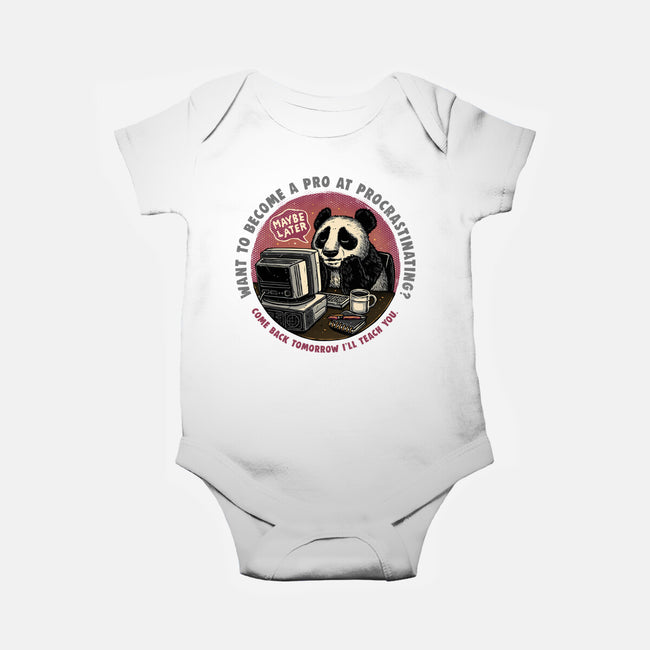 Become A Pro At Procrastinating-Baby-Basic-Onesie-glitchygorilla