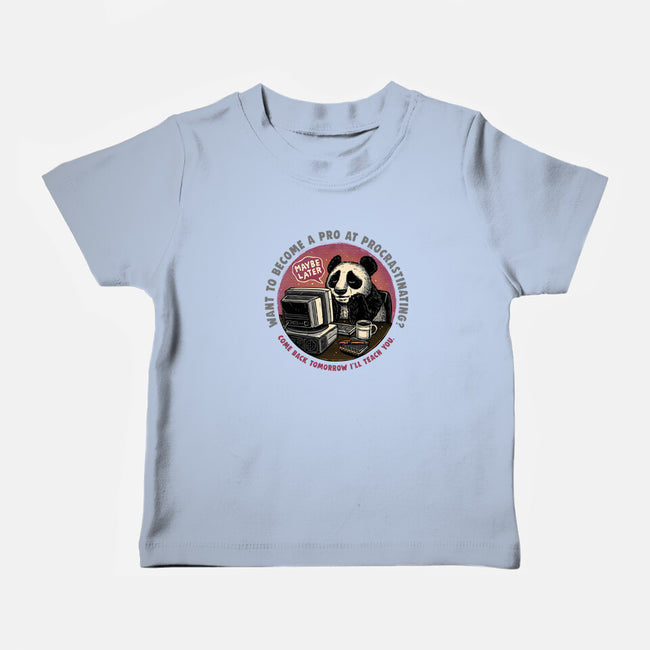 Become A Pro At Procrastinating-Baby-Basic-Tee-glitchygorilla