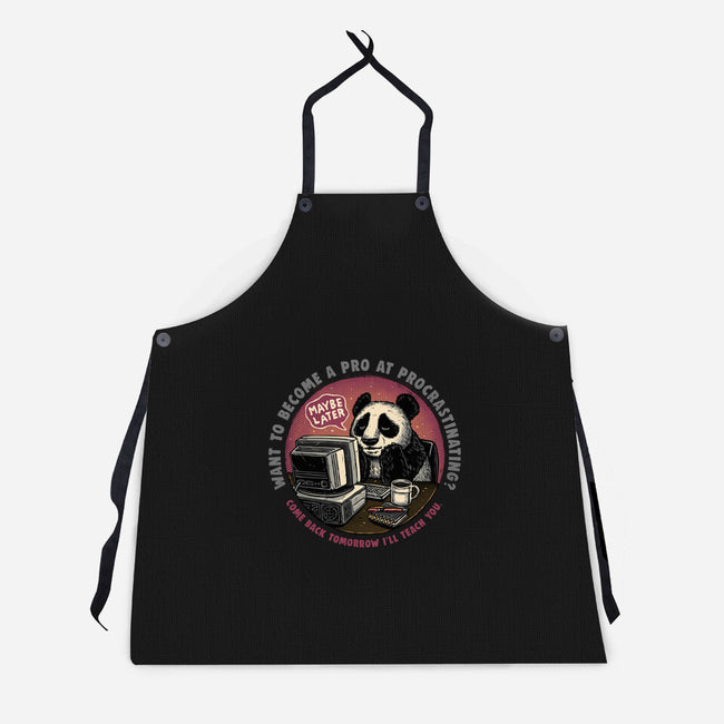 Become A Pro At Procrastinating-Unisex-Kitchen-Apron-glitchygorilla