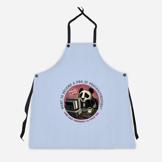 Become A Pro At Procrastinating-Unisex-Kitchen-Apron-glitchygorilla