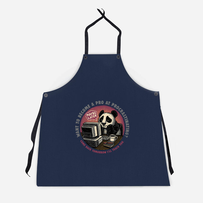Become A Pro At Procrastinating-Unisex-Kitchen-Apron-glitchygorilla