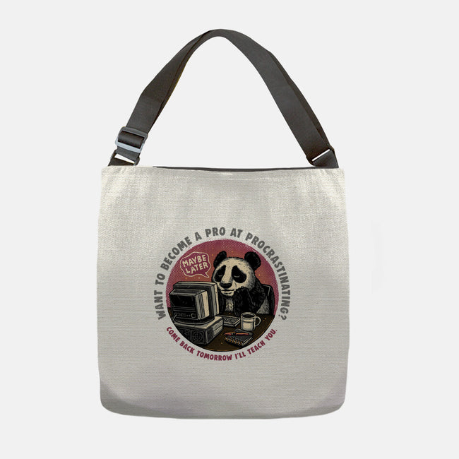 Become A Pro At Procrastinating-None-Adjustable Tote-Bag-glitchygorilla