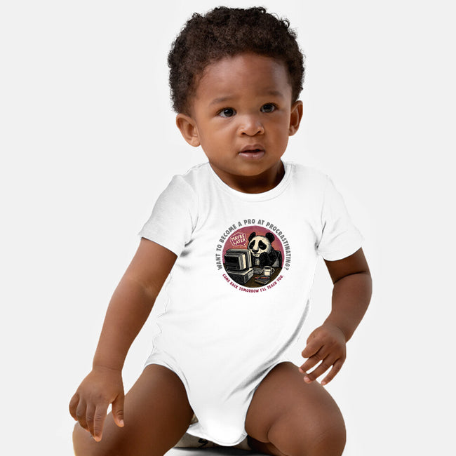 Become A Pro At Procrastinating-Baby-Basic-Onesie-glitchygorilla