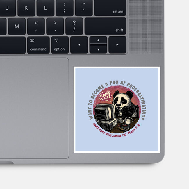 Become A Pro At Procrastinating-None-Glossy-Sticker-glitchygorilla