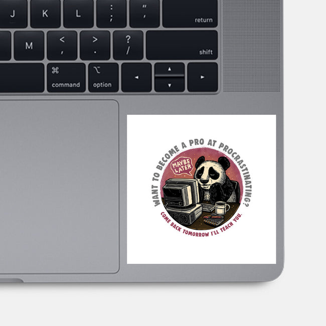 Become A Pro At Procrastinating-None-Glossy-Sticker-glitchygorilla