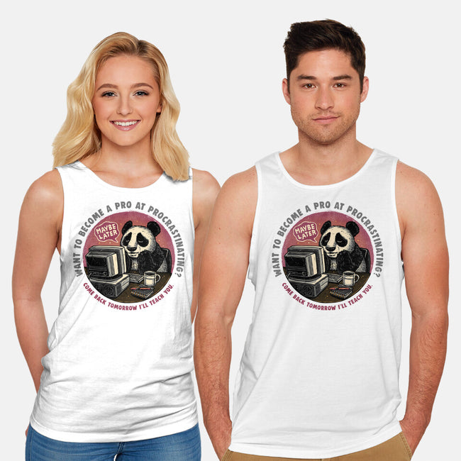 Become A Pro At Procrastinating-Unisex-Basic-Tank-glitchygorilla