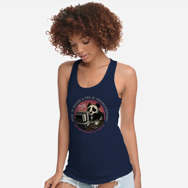 Become A Pro At Procrastinating-Womens-Racerback-Tank-glitchygorilla