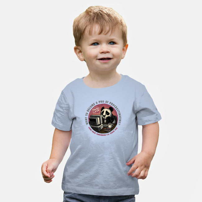 Become A Pro At Procrastinating-Baby-Basic-Tee-glitchygorilla