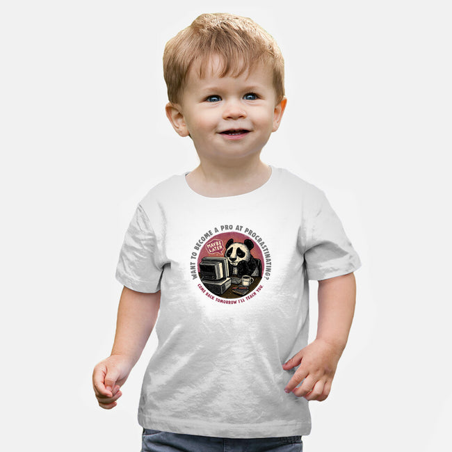 Become A Pro At Procrastinating-Baby-Basic-Tee-glitchygorilla