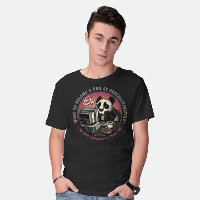 Become A Pro At Procrastinating-Mens-Basic-Tee-glitchygorilla